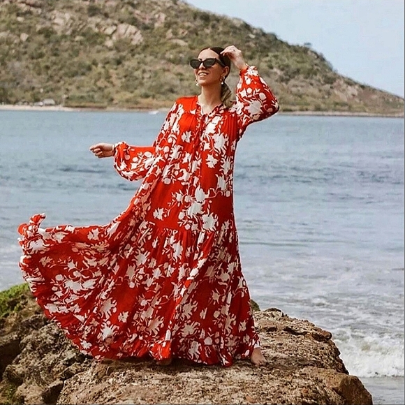 H&M Dresses & Skirts - H&M x Johanna Ortiz Tiered Maxi Dress-Size XS